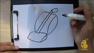 How to Draw vacuum Step by Step