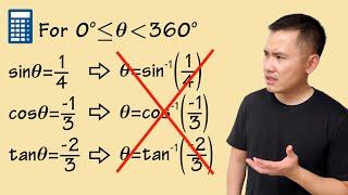 How to really use the inverse trig functions to solve equations
