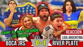 BOCA JRS. 0 vs RIVER PLATE 1 - Reacciones de Hinchas de River y Boca - Liga Argentina #superclasico