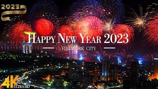 Happy New Year 2023 4K - Colorful Firework Display Around the World | Firework SoundCountdown 2023