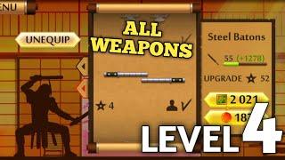 Shadow Fight 2 All Weapons Part 4 Level 4 Weapon Steel Batons