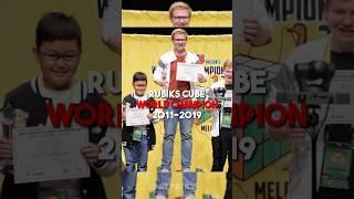 Rubik’s Cube World Champion 2011-2019