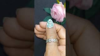 Easy & Simple Nail Art with Stripping Tape At Home #nailart #shorts #trending2025 #viralvideo