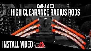 CA TECH USA - Can-Am X3 High Clearance Radius Rods How To Installation Video