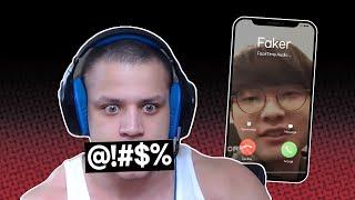 FAKER CALLS TYLER1 ON STREAM