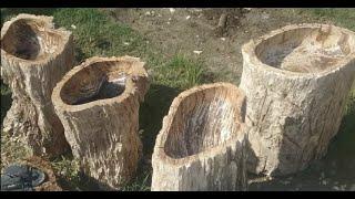 Unique Rustic Petrified Wood Pedestal Sink #pedestalwashbasin