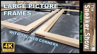 How to make large picture frames with splined corners