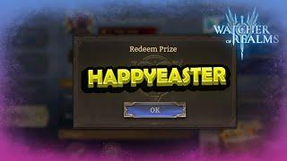 happyeaster redemption code! [Watcher of Realms]