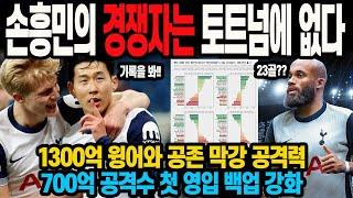 손흥민의 경쟁자는 토트넘에 없다 1300억 윙어와 공존 막강 공격력 700억 공격수 첫 영입 백업 강화