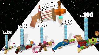 Candy Gun Run - Level Up Gun Max Level Gameplay