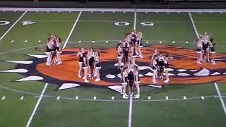 Byron Center cheerleaders at halftime of football game