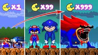 Super Mario Bros. But Every Moon Makes Sonic Become Hyper Sonic vs Shin Sonic Tapes |Ninja Mario