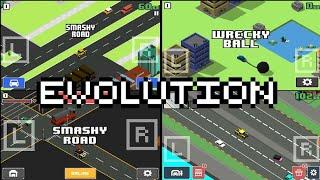 evolution of smashy road games | smasy road wanted 2