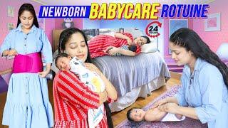 ‍ 24 Hours with My Newborn Baby  Babycare Routine Bath, Massage, Breastfeeding Full Day Routine