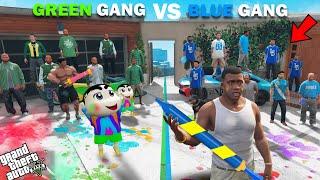 Franklin Blue Gang VS Shinchan Green Gang Holi Special Challenge In GTA 5!