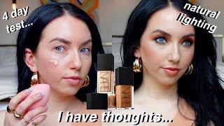 *new* NARS Light Reflecting FOUNDATION / 4 day wear test, natural lighting, flash test