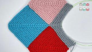 How to Join Mitred Squares as you go (JAYG) | Hand Knitting Tutorial