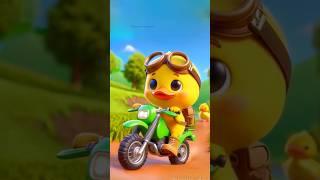 Cute little duck driving off road bike ️ #littleduck #cuteduck #adventure #shorts