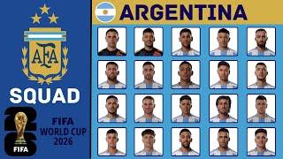 ARGENTINA Squad FIFA World Cup 2026 Qualifiers | September 2024 | FootWorld