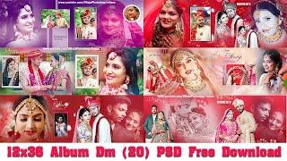 12x36 Wedding Album Design Free || Psd template free download. 60