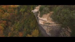 Flying over Dundas Peak - Fall Colours