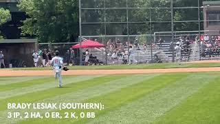 Brady Lesiak (Southern) cruises the first three innings for Jersey Shore in the 2024 Carpenter Cup
