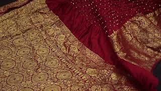 pure silk kanjivaram with bandhani saree..rai bandhej #bandhejsaree #bandhani #clothing