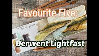 Favourite Five- Derwent Lightfast. Swatch and then a real time sketch!