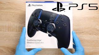 Sony PlayStation 5 Dual Edge Controller Midnight Black Unboxing - ASMR