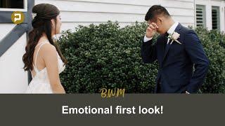 Groom Cries When He Sees His Bride During First Look | Best Wedding Moments