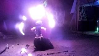 BRILlIANT fire-show Khamali & dj.Leila Mountain Life party psy-trance Phangan