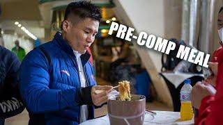 What do LU Xiaojun and LI Dayin eat after weigh-in?