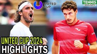 Stefanos Tsitsipas vs Pablo Carreno Busta Highlights | United Cup 2025