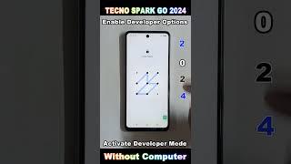HOW TO TECNO SPARK GO 2024  ENABLE DEVELOPER OPTIONS 2024  ACTIVATE DEVELOPER MODE 2024 WITHOUT PC