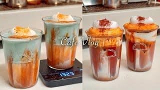 Cafe vlog / 10만 유튜버가 운영하는 9년차 개인카페 사장 브이로그 / 예쁘고 맛있는거 가득한 카페 브이로그 / 카페사장 브이로그 / 카페알바 / 음료제조 / 카페ASMR