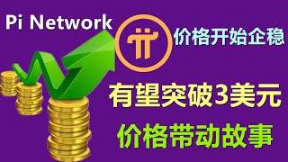 Pi Network价格开始企稳，分析师分为PI币很快突破1美金，然后达到3美元高点，到底是价格驱动故事？还是叙事带动价格？