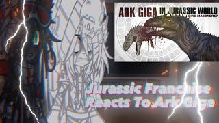 Jurassic Franchise React To "If Ark Giga Was In Jurrasic World" || By @GojiCenter | Jurrasic Gacha