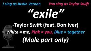 Taylor Swift feat. Bon Iver – exile  (Duet Version - Male Part Only) | Cover #duetwithme 