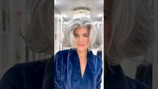 GRAY HAIR ON POINT | NiKOL Johnson #hairroutine #grayhair #hairvolume