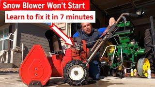 Snow Blower Won't Start - Learn how to Clean Carb in 7 minutes