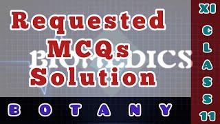 XI-BOTANY | MCQs }Requested video{ | Class11 | Dua'e-ilm Coaching center | annual exam 2021