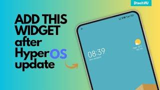 How to add Home Screen Widgets after HyperOS Update | Android Widgets on HyperOS Home Screen