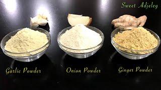 Homemade Garlic Powder, Onion Powder & Ginger Powder