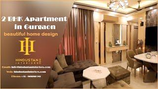 2 BHK Apartment in Gurgaon Flat Home Tour || Interior design ideas || Design by Hindustan Interiors