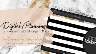 Favorite Widget and Sticker Organizer Planner | How I organize my digital stickers and widgets