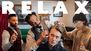  Relaxing Barbershop Hair Styling Compilation | 7 Countries, One Calm Journey 