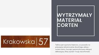 Metalowe Tablice adresowe STAL NIERDZEWNA | CORTEN | Wycinane laserowo ze stali