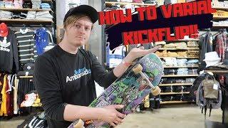 HOW TO VARIAL KICKFLIP IN ZUMIEZ! | Skate Tutorial