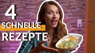 4 schnelle Rezepte in unter 10 Minuten || vegetarisch und abwechslungsreich