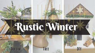 Winter Home Decor Crafts | Farmhouse Christmas Dollar Tree Home Decor DIY | Budget Friendly DIY